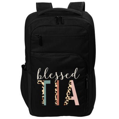 Blessed Tia Aunt Cute Leopard happy mother's day Impact Tech Backpack