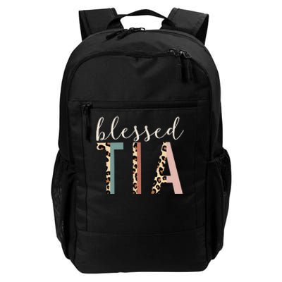 Blessed Tia Aunt Cute Leopard happy mother's day Daily Commute Backpack