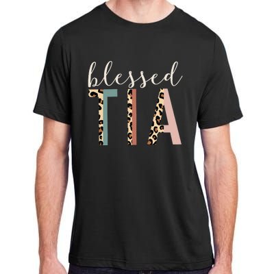 Blessed Tia Aunt Cute Leopard happy mother's day Adult ChromaSoft Performance T-Shirt