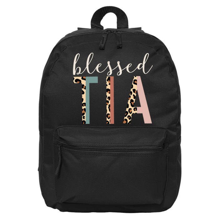 Blessed Tia Aunt Cute Leopard happy mother's day 16 in Basic Backpack