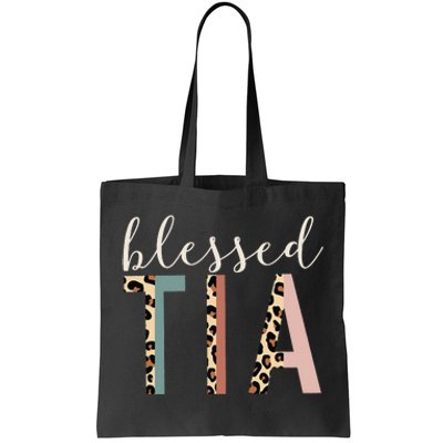 Blessed Tia Aunt Cute Leopard happy mother's day Tote Bag