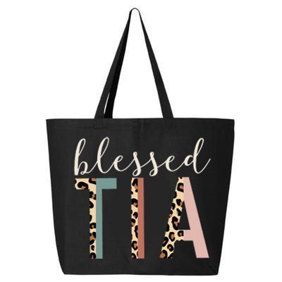 Blessed Tia Aunt Cute Leopard happy mother's day 25L Jumbo Tote