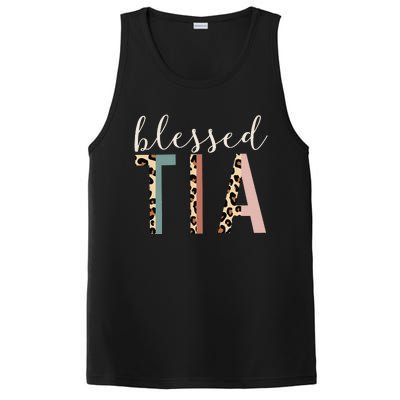 Blessed Tia Aunt Cute Leopard happy mother's day PosiCharge Competitor Tank