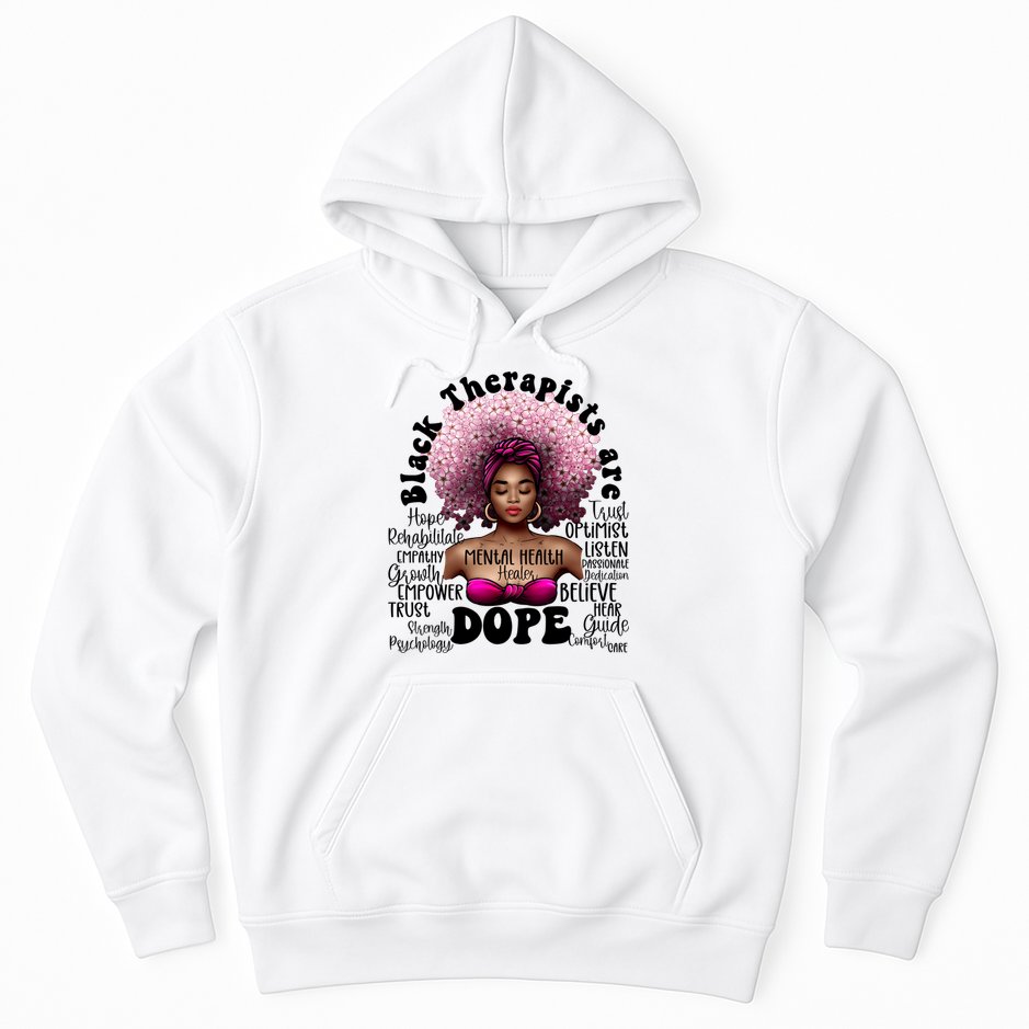 Black Therapists Are Dope Floral Afro Black Queen Cool Gift Hoodie