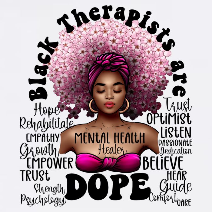 Black Therapists Are Dope Floral Afro Black Queen Cool Gift Hoodie