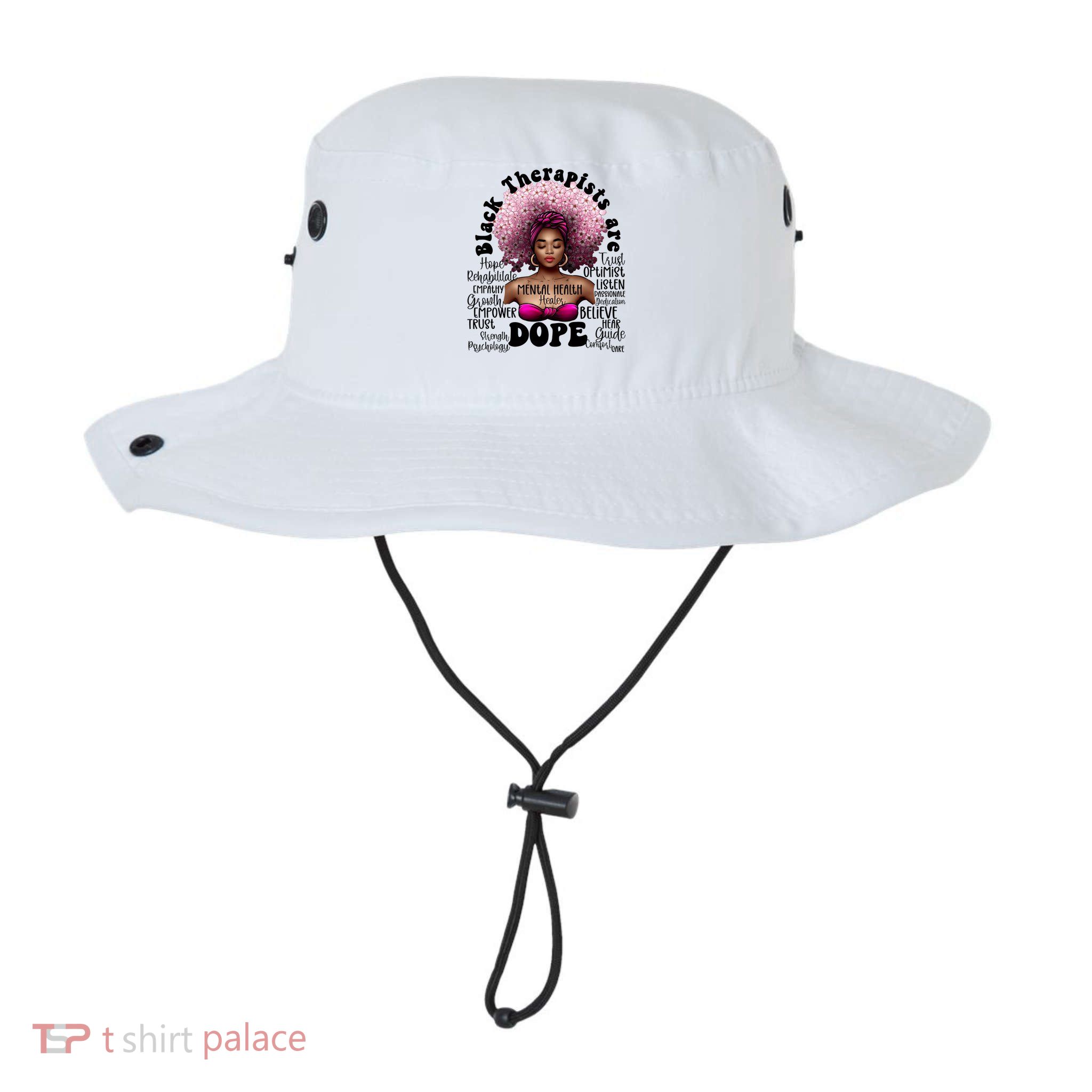 Black Therapists Are Dope Floral Afro Black Queen Cool Gift Bucket Hat