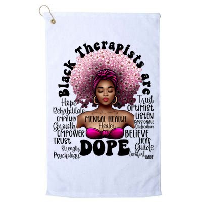 Black Therapists Are Dope Floral Afro Black Queen Cool Gift Golf Towel