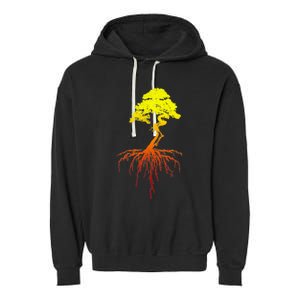 Bonsai Tree Art Sunset Garment-Dyed Fleece Hoodie