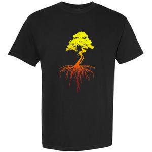 Bonsai Tree Art Sunset Garment-Dyed Heavyweight T-Shirt