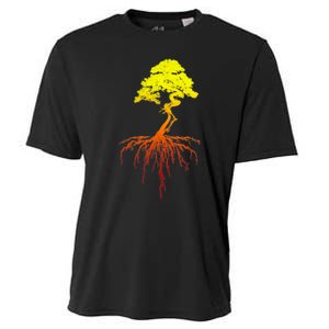 Bonsai Tree Art Sunset Cooling Performance Crew T-Shirt