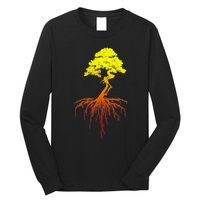 Bonsai Tree Art Sunset Long Sleeve Shirt