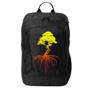 Bonsai Tree Art Sunset City Backpack