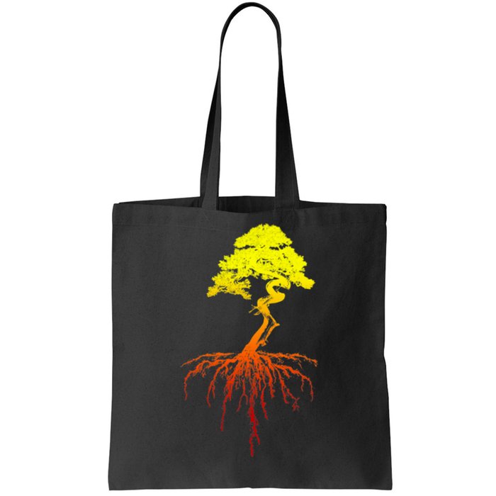 Bonsai Tree Art Sunset Tote Bag