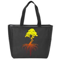 Bonsai Tree Art Sunset Zip Tote Bag