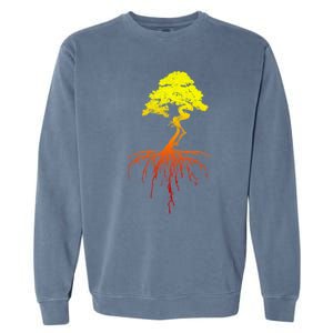 Bonsai Tree Art Sunset Garment-Dyed Sweatshirt