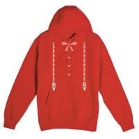 Bow Tie And Suspenders Premium Pullover Hoodie