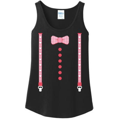 Bow Tie And Suspenders Ladies Essential Tank