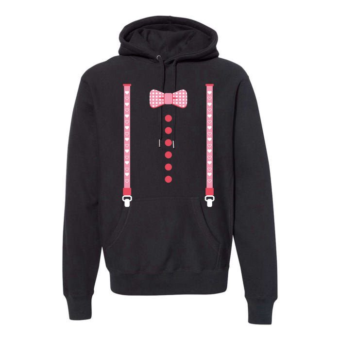 Bow Tie And Suspenders Premium Hoodie