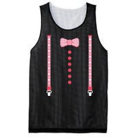 Bow Tie And Suspenders Mesh Reversible Basketball Jersey Tank