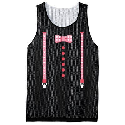 Bow Tie And Suspenders Mesh Reversible Basketball Jersey Tank