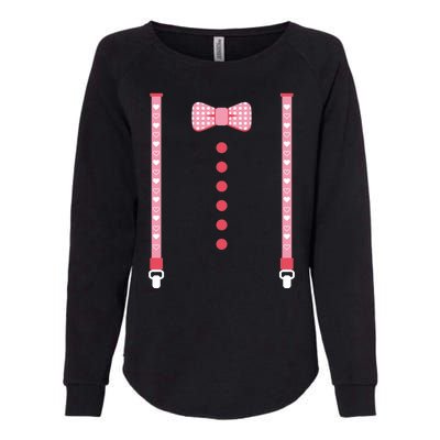 Bow Tie And Suspenders Womens California Wash Sweatshirt