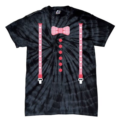 Bow Tie And Suspenders Tie-Dye T-Shirt