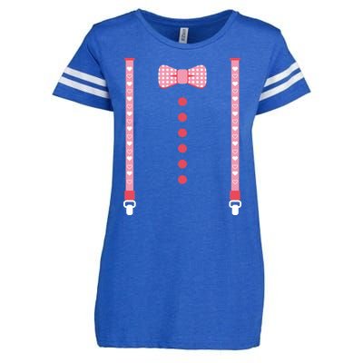 Bow Tie And Suspenders Enza Ladies Jersey Football T-Shirt