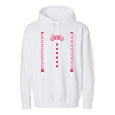 Bow Tie And Suspenders Garment-Dyed Fleece Hoodie