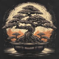 Bonsai Tree And The Rising Sun In Japan Adult Drive Performance Visor