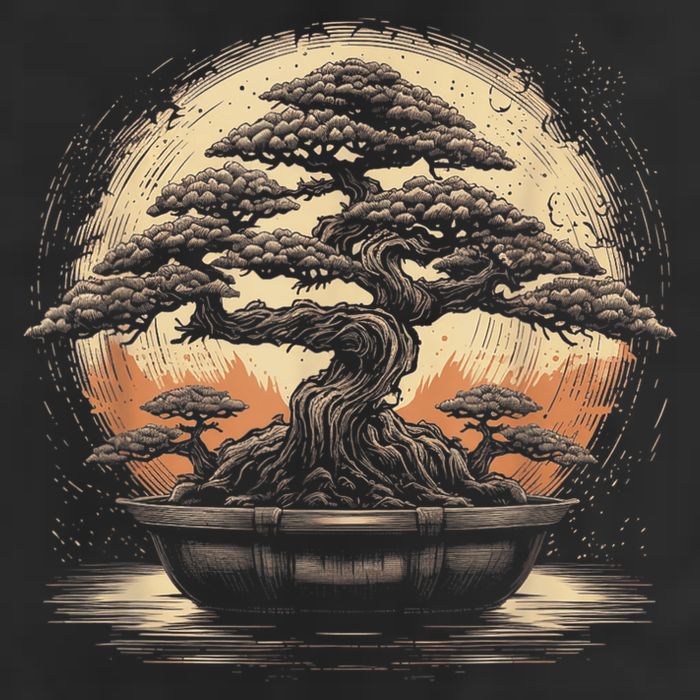 Bonsai Tree And The Rising Sun In Japan Adult Drive Performance Visor