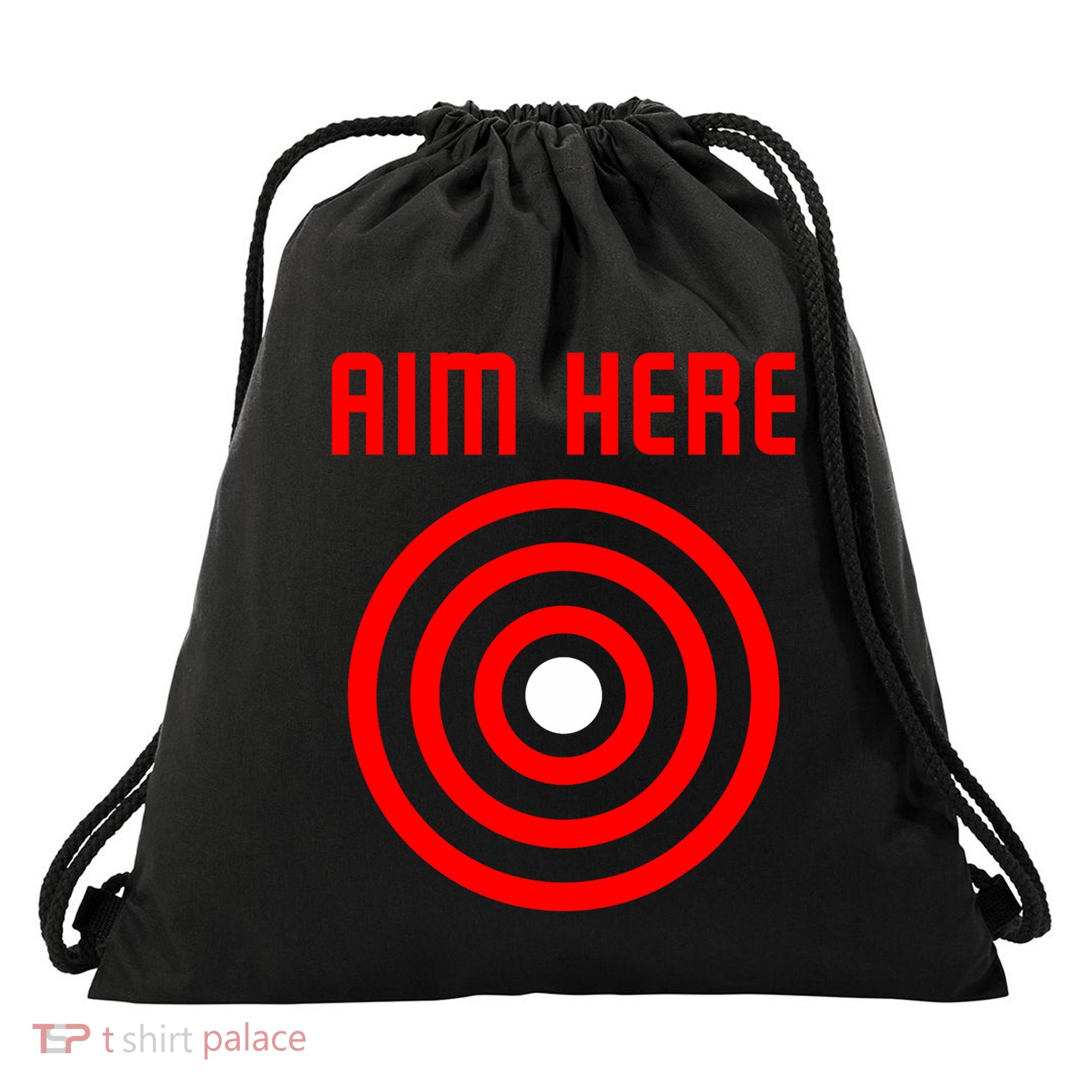 Bullseye Target Aim Here Drawstring Bag