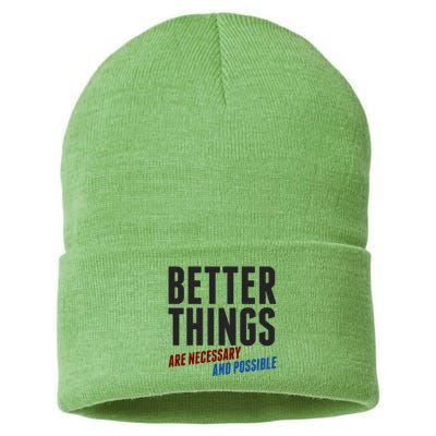 Better Things Are Necessary And Possible Sustainable Knit Beanie