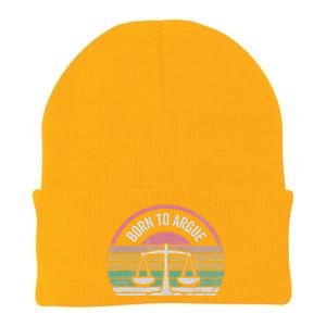 Born To Argue Retro Justice Balance Scales Knit Cap Winter Beanie