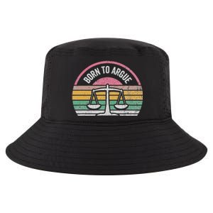 Born To Argue Retro Justice Balance Scales Cool Comfort Performance Bucket Hat