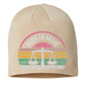 Born To Argue Retro Justice Balance Scales Sustainable Beanie