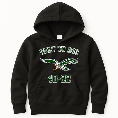 Belt To Ass 40 22 Kids Hoodie