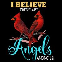 Believe There Are Angels Among Of Us Cardinal Bird Lovers Womens Tank Top