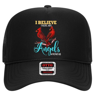 Believe There Are Angels Among Of Us Cardinal Bird Lovers Trucker Hat