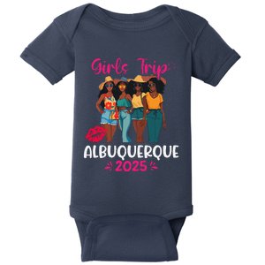 Black Trip Albuquerque 2025 Vacation Matching Baby Bodysuit