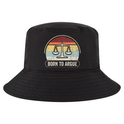 Born To Argue Retro Scales Design Cool Comfort Performance Bucket Hat