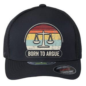 Born To Argue Retro Scales Design Flexfit Unipanel Trucker Cap