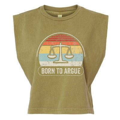 Born To Argue Retro Scales Design Garment-Dyed Women's Muscle Tee