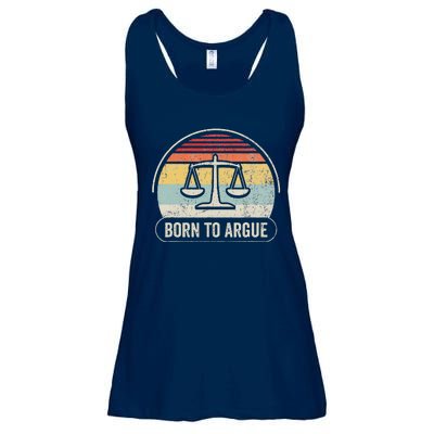 Born To Argue Retro Scales Design Ladies Essential Flowy Tank