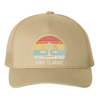 Born To Argue Retro Scales Design Yupoong Adult 5-Panel Trucker Hat