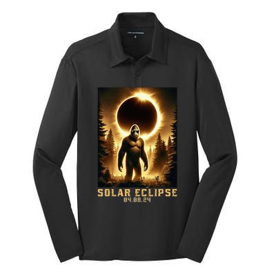 Bigfoot Totality April 8 2024 Silk Touch Performance Long Sleeve Polo