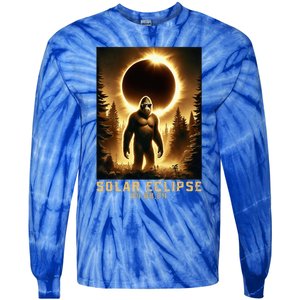 Bigfoot Totality April 8 2024 Tie-Dye Long Sleeve Shirt