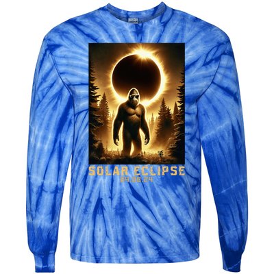 Bigfoot Totality April 8 2024 Tie-Dye Long Sleeve Shirt