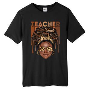 Black Teacher Afro Retro Matching Black History Month Gift Tall Fusion ChromaSoft Performance T-Shirt