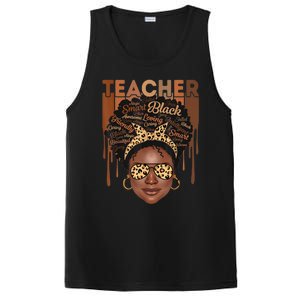 Black Teacher Afro Retro Matching Black History Month Gift PosiCharge Competitor Tank