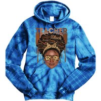 Black Teacher Afro Retro Matching Black History Month Gift Tie Dye Hoodie